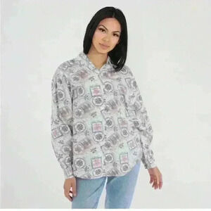 Dockers Vintage Button Down Compass Rose Shirt